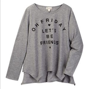 super cute sherman graphic long sleeve tee sz xl